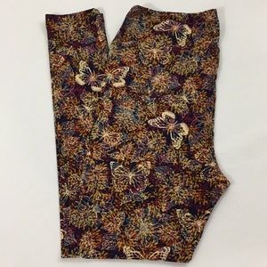 New Lularoe sketched butterfly leggings TC